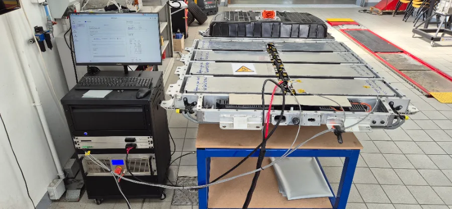 Diagnostic en cours avec notre solution Entrodiag dans l'atelier du CESVI France